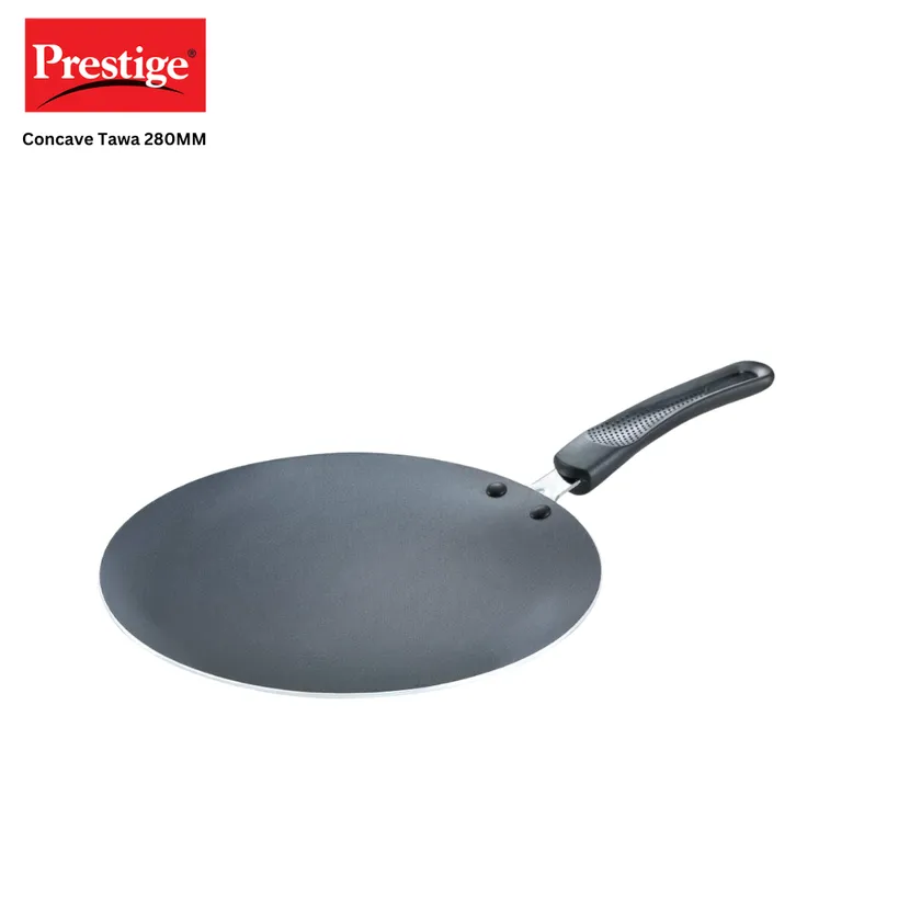 Prestige 280 mm Aluminium Omg Select Plus NonStick Concave Tawa AC GHAR